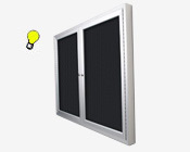 Outdoor Multiple Directory Board Swing Cases with Interior Lights