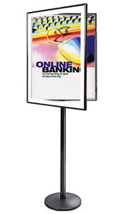 SwingFrame Mfg. Floor Sign Holder, Dual-Sided SwingStand Poster Stand