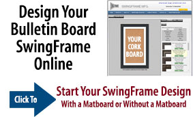 SwingFrame Bulletin Cork Boards