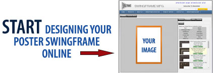 SwingFrame 24x30 Frame  Swing Open Wide Face Metal Frame Profile